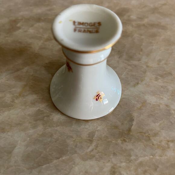 Limoges France mini porcelain vase or toothpick holder vintage - Picture 9 of 12